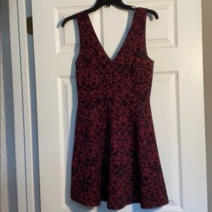 Damask Red Dress